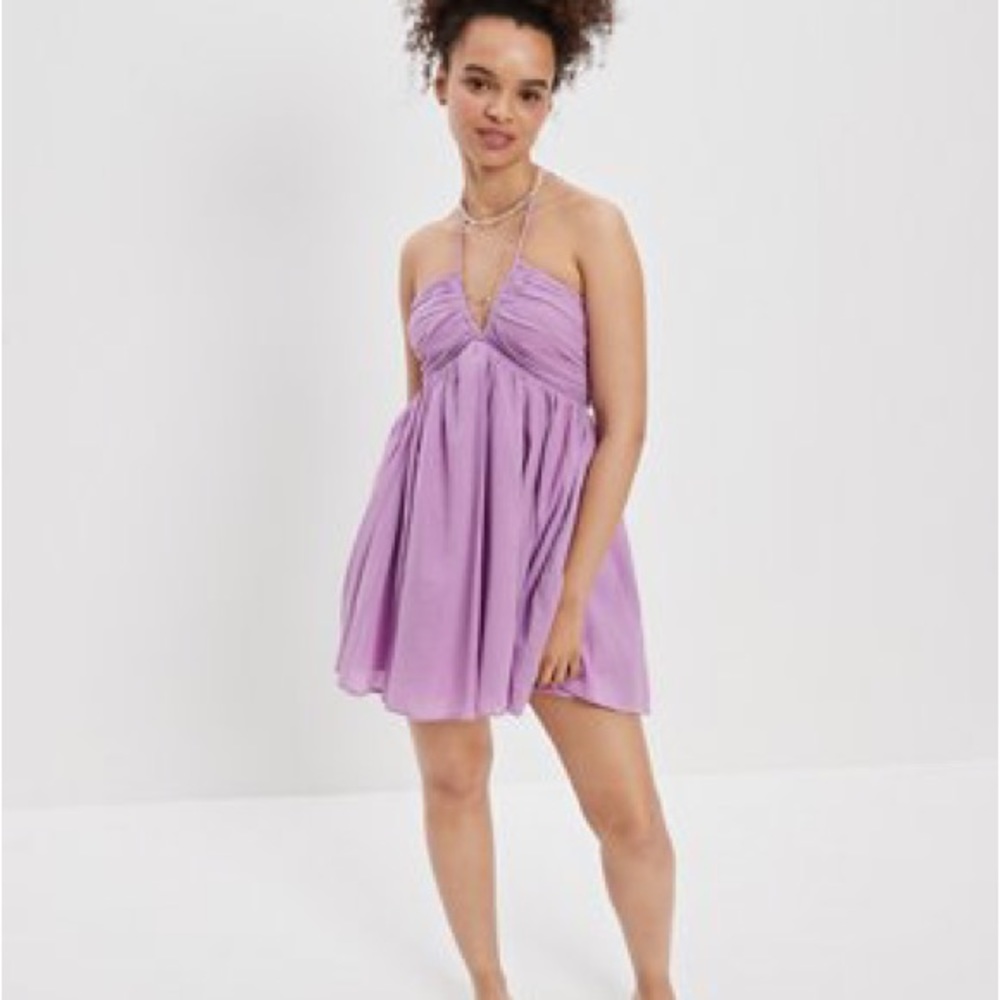 American Eagle Outfitters Lilac Halter Dress